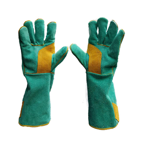 Gants de soudage en cuir OEM Gants de soudage en cuir de vachette résistants à la chaleur Gant de travail pour la sécurité industrielle MEILLEURE VENTE - Product Image 3
