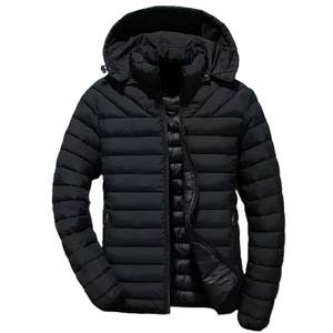 Chaquetas largas acolchadas de la mejor calidad 2025, chaquetas acolchadas con capucha de invierno pesadas hechas de nailon de poliéster de Color negro - Product Image 2