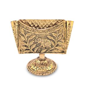 Best Quality Handmade Antique <b>Gold</b> Metal Pen Holder for Office Use and <b>Desk</b> Organizer Pen Holder for Corporate Gift Indian - Product Image 1