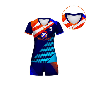 Alta calidad 100% poliéster logotipo personalizado sublimación voleibol Jersey uniformes conjunto OEM estilo impreso secado rápido transpirable Unisex - Product Image 3