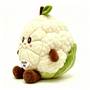 Peluche de coliflor, juguete de coliflor relleno, peluche de verdura, lindo animal de peluche de coliflor - Product Image 3