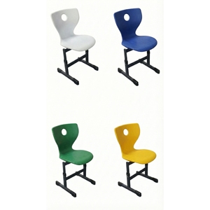 Chaise d'écolier monobloc en plastique à pieds en T réglable en hauteur 2026 pour l'école - Vente en gros - Product Image 1