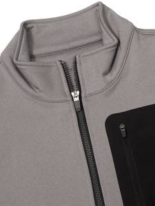 Sweat-shirt à col montant léger et confortable pour hommes, idéal pour les sorties décontractées, les activités sportives, teint en couleur unie, saison hivernale - Product Image 5