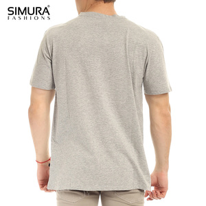 Camiseta de manga corta con cuello redondo para hombre, camisa con logotipo personalizado de talla grande, 100% algodón, orientada a la exportación - Product Image 1