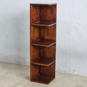 Modern 5-Tier Metal <b>Bookshelf</b> 30x30x120cm Rubber Wood for Living Room & Office KGT68001 - Product Image 5