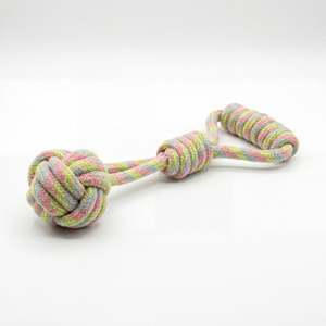 Jouet pour chien en chanvre arc-en-ciel Monkey Fist Tug pour des jeux actifs des chiens - Product Image 5