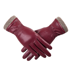 Professionnel meilleurs gants d'habillage qualité supérieure peau de mouton cuir mode hommes femmes robe gant - Product Image 2