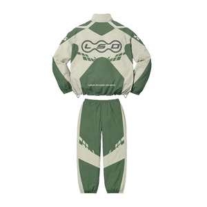 Nueva Tendencia: Conjunto Deportivo Vintage de Invierno, Talla Grande, Estampado, Impermeable, Ecológico, Chaqueta con Cremallera y Pantalones, 100% Poliéster - Product Image 2
