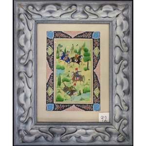 Pintura artesanal en miniatura persa, lista para colgar, para decoración de pared del hogar, 9 x 11 Abcpm0245 - Product Image 1