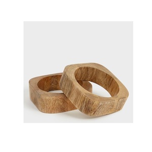 Anneaux de serviette en bois décoratifs, conçus pour des tables élégantes, des dîners, des mariages, des fêtes, des hôtels, des restaurants et des maisons - Product Image 3
