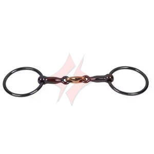 Haute qualité personnalisable équitation anneau lâche mors culotte simple articulé bouche incurvée cuivre acier inoxydable doux - Product Image 1