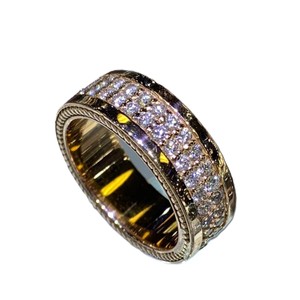 High Quality 14k <b>Solid</b> White Gold 18k Wedding Bands Lab Created Shape Lab Grown Diamond Rings for Women Fine Jewelry - Product Image 3