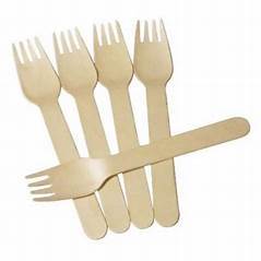 Juego de tenedor y cuchara de té de madera desechable de alta calidad Precio razonable - Product Image 3