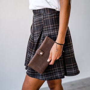 Portefeuille en cuir véritable Première couche d'huile de vachette Rétro Multifonctionnel Long Ladies Real LSW-0023 - Product Image 1