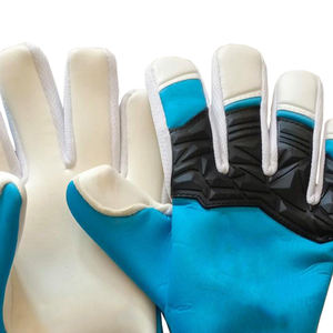 Gants de football professionnels en cuir de haute qualité, à doigts entiers et paume plate, confortables, personnalisables OEM, équipement sportif unisexe pour gardiens de but - Product Image 3