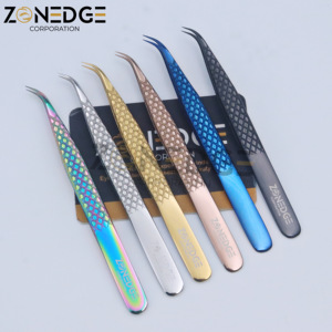 Couleur personnalisée avec pince à épiler à forte adhérence Pince à épiler en acier durable à pointe polie Prix de gros - Product Image 3