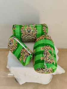 Juego de 3 Bolsas de Maquillaje Casuales Ligeras con Cierre de Cremallera y Estampado Animal (Tigre), con Bolsa Organizadora de Cosméticos para Viaje - Product Image 5