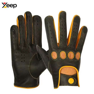 Gants de conduite en cuir imperméables personnalisés avec logo, paume antidérapante, ajustement confortable, toutes saisons, pour motos et usage quotidien - Product Image 1