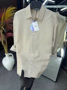 Camisas de vestir de corte regular con cuello en V y lunares para hombre, ropa de playa informal de manga larga con botones para primavera y verano, ropa transpirable ligera - Product Image 2