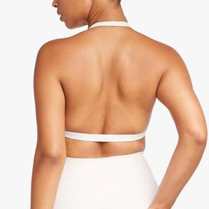 Sujetador deportivo personalizado de alta calidad Plunge V y Leggings Gym Fitness Set Trajes de entrenamiento sólidos Yoga y Gym Activewear - Product Image 2