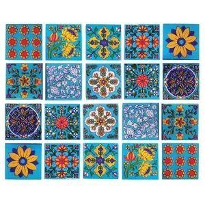 2x2 ''Suelo de terrazo tradicional y mesa de pared para interior y exterior Paquete de 20 azulejos de sala de estar - Product Image 1