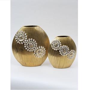 Diseño personalizado hecho a mano mejor para la decoración del hogar florero dorado y florero hecho a mano mejor decoración interior y diseño hecho a mano - Product Image 3