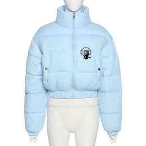 Chaqueta Corta Acolchada Reversible Impermeable de Último Diseño con Dos Bolsillos y Cuello Alto con Cremallera - Product Image 4