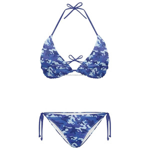 Conjunto de Bikini Corto para Mujer con Hombros Caídos, Transpirable, de Dos Piezas, Sólido, de Corte Alto, Cómodo, Talla Grande, Traje de Baño de Alta Calidad - Product Image 1