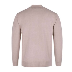Suéter de medio cuello alto de algodón, Jersey holgado de invierno de Color sólido, suéteres para hombre con media cremallera, ropa deportiva de punto transpirable - Product Image 5