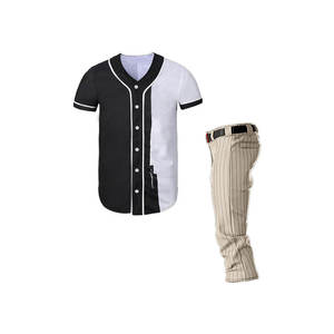 Anpassbare Button-Down-Baseball-Trikot Unisex-Sport bekleidung für Jugendliche und Erwachsene mit Baseball-Ärmel hemd Kinderuniform-Set - Product Image 1