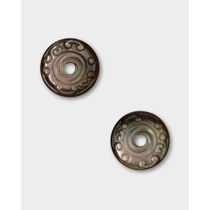 Cuentas de Concha de Nácar Negra Talladas en Forma de Donut - Product Image 1