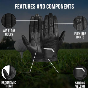 Gants de golf en tissu doux de meilleure qualité au design unique Gants de golf tout temps Promotion en gros Disponible en cuir de mouton - Product Image 2