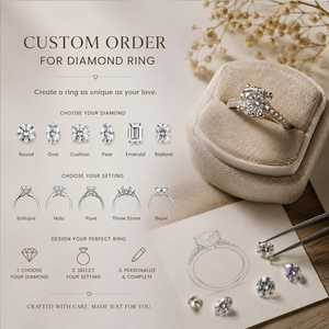 Anillo de Boda Personalizado de Media Eternidad con Diamantes Redondos y Acabado Milgrain Vintage para Anillo de Compromiso de Ajuste Perfecto, Estilo Clásico, Platino - Product Image 1