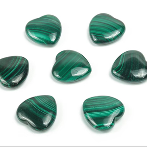 Cabujón verde de piedras preciosas en forma de corazón de malaquita Natural de calidad superior en anillo calibrado liso suelto joyería MOQ 100PCs - Product Image 1