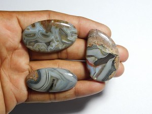 3pcs Stick Agate Lot Gemstone Natural Stick Agate Cabochons Hand Polished Fine Quality Stick Agate for Jewelry Making 136Cts - Product Image 6