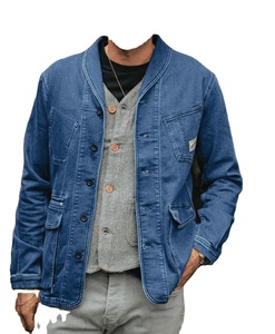 แจ็คเก็ตยีนส์ - แจ็คเก็ตยีนส์ผู้ชายแบบสบายๆ ดีไซน์เท่ห์ ราคาถูก คุณภาพดีที่สุด - Product Image 2