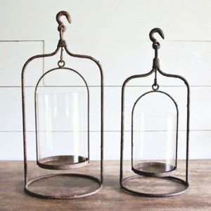 Wicket Top Quality New Unique Design Best Selling With Cylinder Glass High Quality Matte Black Candle <b>Lantern</b> Hurricane - Product Image 6