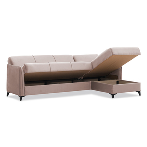 Sofá de esquina en forma de L pequeño de muebles para el hogar europeo/conjunto de sofá moderno de madera en forma de L - Product Image 2