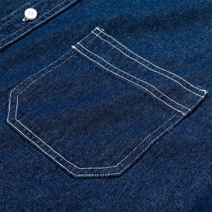 High Quality <b>Men's</b> Slim Cotton <b>Denim</b> <b>Shirts</b> Short Sleeve Summer & Autumn Clothing with Pockets ODM Supply - Product Image 4