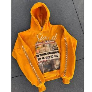 Conjunto de Sudadera con Capucha y Pantalones Deportivos con Pedrería para Hombre, Diseño Personalizado con Serigrafía y Lavado, Estilo Deportivo para Invierno - Product Image 5