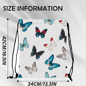 Sac à dos unisexe en polyester imperméable avec cordon de serrage et épaulettes pour la gym et les voyages - Product Image 5