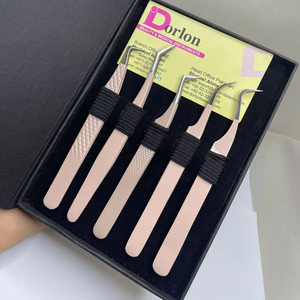 Pince à cils en acier inoxydable enduit de Offre Spéciale Nude Logo personnalisé Pointe en fibre Pince à cils de qualité durable - Product Image 6