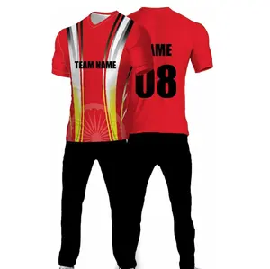 breathable Latest Design 100% Polyester Cricket Jersey And Pant Uniform Cheap Price Cricket Uniform 2024