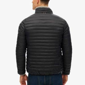 Veste d'hiver pour homme sur mesure OEM, veste décontractée à fermeture éclair, rembourrage gonflé avec capuche, veste streetwear pour les grandes tailles - Product Image 2