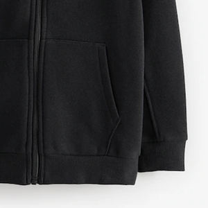 Fermeture éclair pour les acheteurs en gros, couleur unie avec logo personnalisé, coupe décontractée et tendance, manches longues et capuche 2026 - Product Image 4