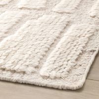 Z&H HOME Moderner Handgeknüpfter Teppich mit Mittellangem Flor, Woll-Teppich, Fleckresistent, Umweltfreundlich, Einfarbig, Rechteckiger Flächenteppich für
