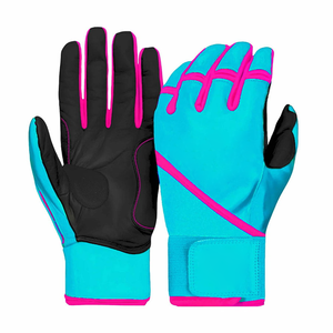 Gants de frappe de baseball à manchette longue en cuir de vachette de couleur rose et blanche personnalisés de qualité supérieure pour joueurs professionnels - Product Image 3