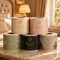 Étiquettes autocollantes personnalisées mates pour bougies, en vinyle imperméable, pour pots et bouteilles d'aromathérapie, logo imprimé, rouleau d'étiquettes de parfum