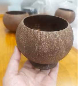 Tasse de coquille de noix de coco durable fait à la main cadeau écologique naturel avec logo personnalisé - Product Image 2