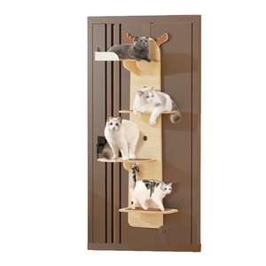 Hot Sale Eco-Friendly Durable Modern <b>Wood</b> <b>Cat</b> Climbing Wall Shelf Steps Jump Platform Fun Play - Product Image 1